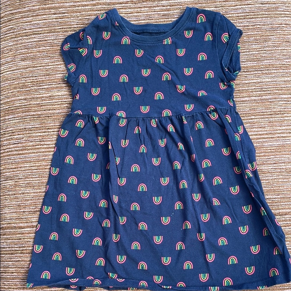 Old Navy Rainbow Print Kids Dress - Blue
